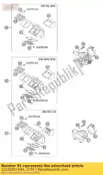 Aqui você pode pedir o reed valve assy cpl. '98 em KTM , com o número da peça 52330051044: