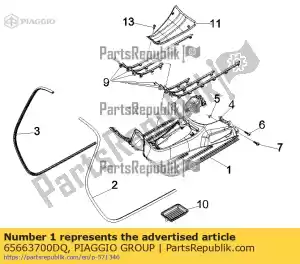 Piaggio Group 65663700DQ apoio para os pés - Lado inferior