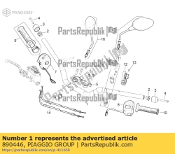 Aprilia 890446, Guidão, OEM: Aprilia 890446
