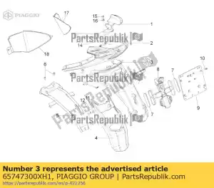 Piaggio Group 65747300XH1 tylna os?ona przeciwbryzgowa - Dół