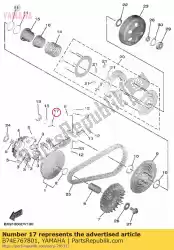 Here you can order the bearing from Yamaha, with part number B74E767801: