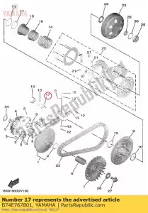 yamaha B74E767801 bearing - Bottom side