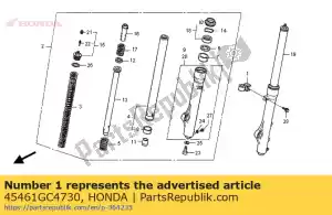 Honda 45461GC4730 abrazadera, cable brk - Lado inferior