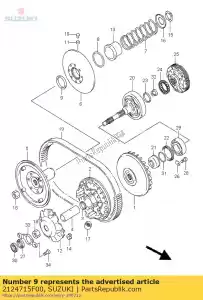 suzuki 2124715F00 seal,movable dr - Bottom side