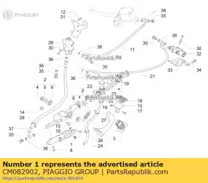 Piaggio Group CM082902 freio m.cyl. - Lado inferior