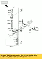 430151331, Kawasaki, cilindro-assy-master, kmx125-a kawasaki kmx 125 1986 1987 1988 1989 1990 1991 1992 1995 1998 1999 2001 2002, Nuovo