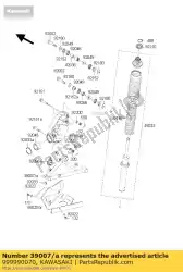 Ici, vous pouvez commander le kit., jointure kvf650-d1 auprès de Kawasaki , avec le numéro de pièce 999990070: