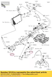 Here you can order the bolt,6x12 from Kawasaki, with part number 921511997: