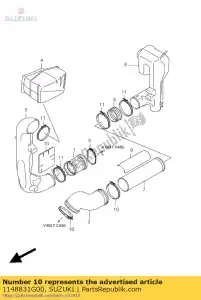 suzuki 1148831G00 schild, riem kl - Onderkant