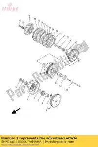 Yamaha 5HN166110000 obudowa sprz?g?a komp. - Dół