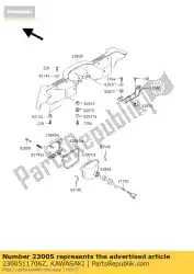 Tutaj możesz zamówić lampa czo? Owa komp.-body, f kvf400-c od Kawasaki , z numerem części 2300511706Z: