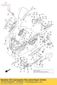 yamaha 42P283380000 emblème - La partie au fond