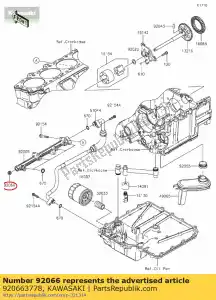 Kawasaki 920663778 plugue - Lado inferior