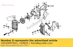 Here you can order the motor assy., fan from Honda, with part number 19030MFFD01: