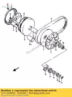 2111109E01, Suzuki, cara, drv fijo. suzuki ah 50 1992 1994, Nuevo