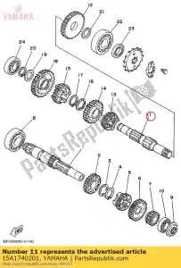 yamaha 15A1740201 asse motore - Il fondo