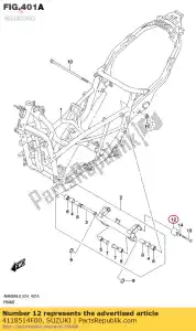 Suzuki 4118514F00 cushion,swing s - Bottom side