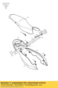 triumph T2307591HG lh rear panel, roulette green - Bottom side