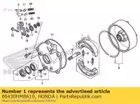 06430HM8A10, Honda, shoe set, brake (jb) honda trx250ex sporttrax sportrax trx250x trx250tm trx250tm1 250 , New