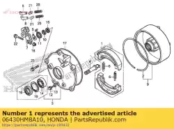 Here you can order the shoe set, brake (jb) from Honda, with part number 06430HM8A10: