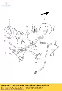 suzuki 3411012F00 velocímetro - Lado inferior