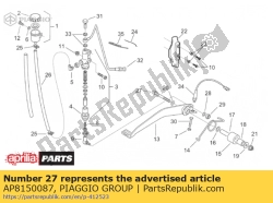 Aprilia AP8150087, Tornillo hexagonal m8x80, OEM: Aprilia AP8150087