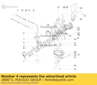 288873, Aprilia, clip de broche conique, Nouveau