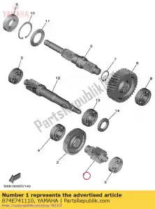 yamaha B74E741110 as, hoofd (13t) - Onderkant