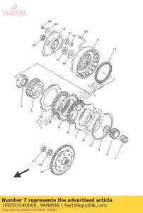 yamaha 1P6E63240000 plate, clutch 1 - Bottom side