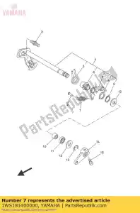 yamaha 1WS181400000 stopper hendel assy - Onderkant