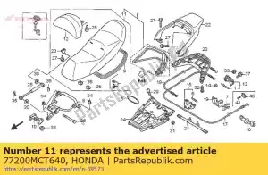 Honda 77200MCT640 seat comp., double - Bottom side