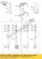 44071109750P, Kawasaki, damper-assy,fork,lh,gray klx15 kawasaki d tracker 150 2016, New