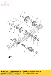 yamaha 934502804900 circlip (1w7) - Lado inferior