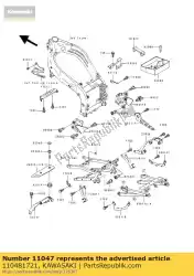 Here you can order the bracket,grip from Kawasaki, with part number 110481721: