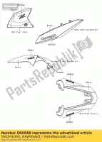 560541090, Kawasaki, znak, os?ona cnt, kawasaki zr100 kawasaki z 1000 2013, Nowy