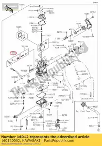 Kawasaki 160120002 cap-starter plunger - Bottom side