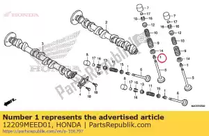 honda 12209MEED01 vedação, haste da válvula - Lado inferior