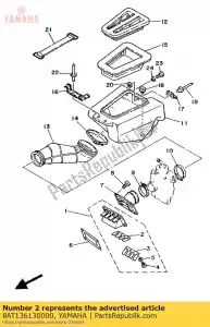 yamaha 8AT136130000 riet, klep - Onderkant