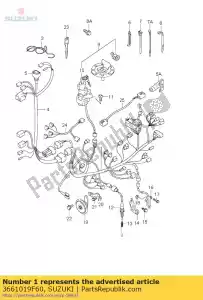 Suzuki 3661019F60 harness,wiring - Bottom side