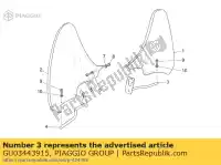 GU03443915, Piaggio Group, Rh support moto-guzzi california california classic touring california ev ev touring pi california ev pi cat 1100 2001 2002 2003 2006, New