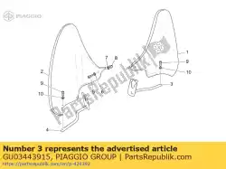 Tutaj możesz zamówić wsparcie rh od Piaggio Group , z numerem części GU03443915: