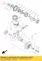 3Y6114000000, Yamaha, conjunto virabrequim yamaha sr 250 1996, Novo