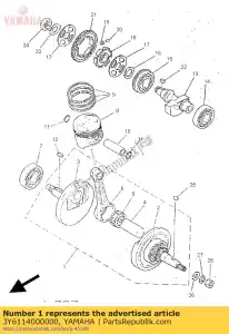 yamaha 3Y6114000000 conjunto de cigüeñal - Lado inferior