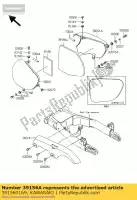 391560169, Kawasaki, pad,side cover,rh ej650c6f kawasaki w 650 1999 2001 2002 2003 2004 2005 2006, New