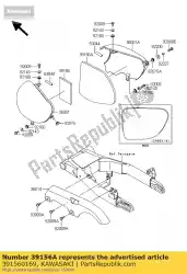 Aquí puede pedir almohadilla, cubierta lateral, rh ej650c6f de Kawasaki , con el número de pieza 391560169: