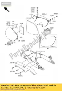 kawasaki 391560169 pad, coperchio laterale, rh ej650c6f - Il fondo