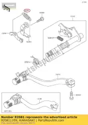 Here you can order the spring,change lever ke175-d3 from Kawasaki, with part number 920811109: