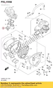 Suzuki 1317015G00 clamp,intake pi - Bottom side