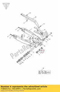 triumph T3800152 cojinete de agujas - Lado inferior