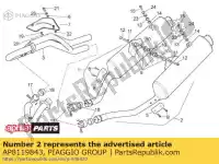 AP8119843, Piaggio Group, Lh geluiddemper aprilia  pegaso pegaso strada trail 650 660 2005 2006 2007 2008 2009, Nieuw